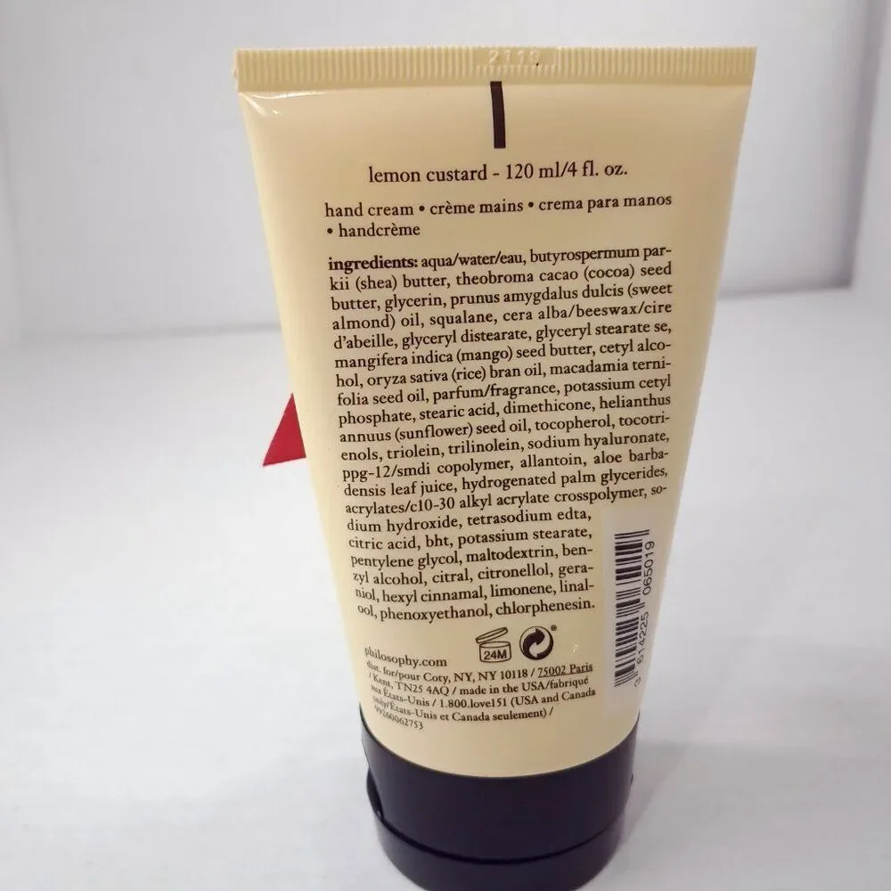 NEW Philosophy‎ Lemon Custard Hand Cream Lotion 4fl oz discontinued rare scent